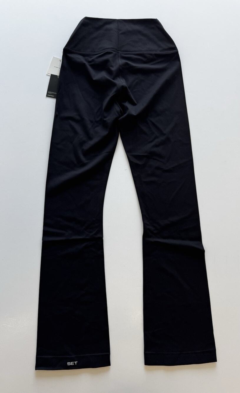 SET Active Sportbody Flare Leggings Black Size Large